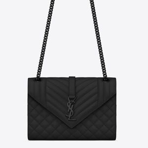 ENVELOPE MEDIUM IN QUILTED GRAIN DE POUDRE EMBOSSED LEATHER